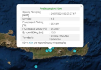 Ισχυρός σεισμός στην Κρήτη,